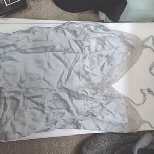 Baby blue vintage guess lace camisole satin
